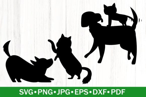 Cat Dog Silhouettes Bundle SVG Review
